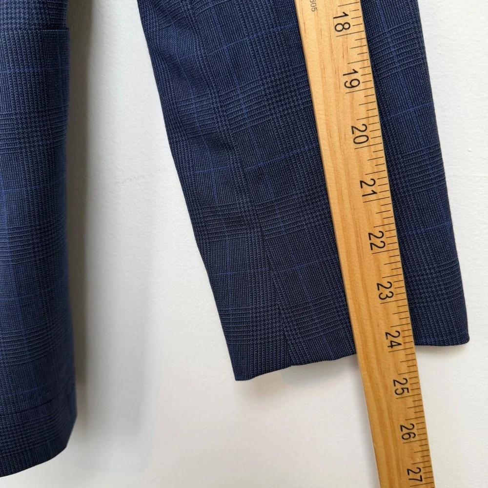Billy Reid 38 X 31 Heirloom Mens Blue Glen Plaid 2-Button Suit USA Made Tailored